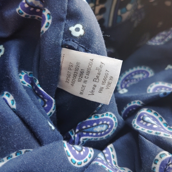 Vera Bradley Signature Tote Bag Cotton Floral - Picture 9 of 16